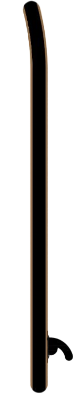 Morning Wood Paddle Board Side Profile with Man Fin