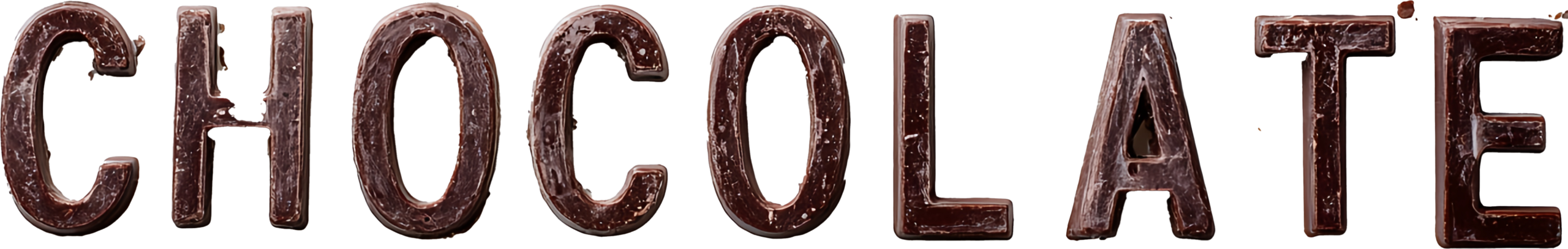 Chocolate spelled in chocolate