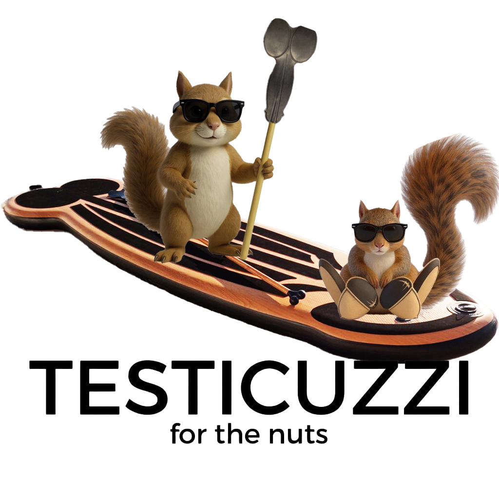 Two Squirrels on a Morning Wood Paddle Board with Penis Paddle by Testicuzzi.com